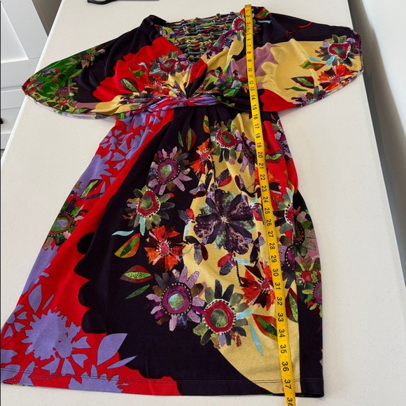 Anthropologie x RANNA GILL dress Sabatina floral Colorful flutter sleeves medium - Picture 14 of 15